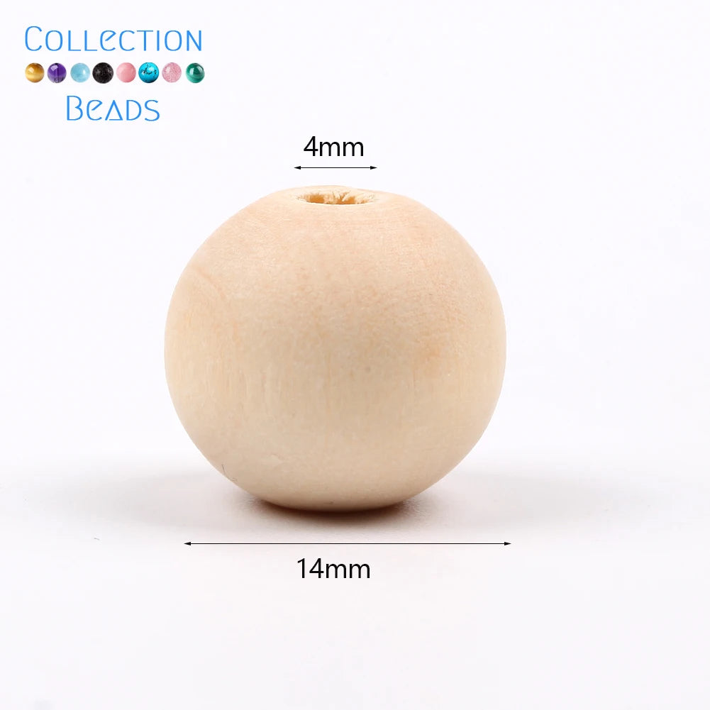 Natural Wood Beads | Round Wooden Spacer Beads 4–50mm | DIY Jewelry Making, Crafts & Handmade Accessories