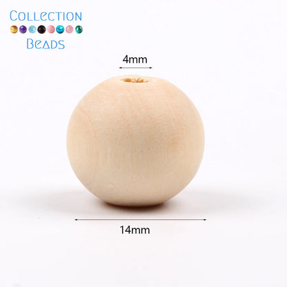 Natural Wood Beads | Round Wooden Spacer Beads 4–50mm | DIY Jewelry Making, Crafts & Handmade Accessories