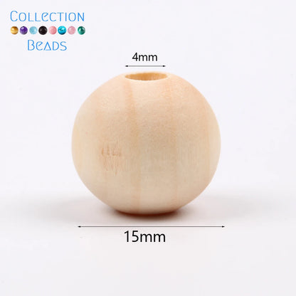 Natural Wood Beads | Round Wooden Spacer Beads 4–50mm | DIY Jewelry Making, Crafts & Handmade Accessories