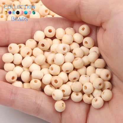 Natural Wood Beads | Round Wooden Spacer Beads 4–50mm | DIY Jewelry Making, Crafts & Handmade Accessories