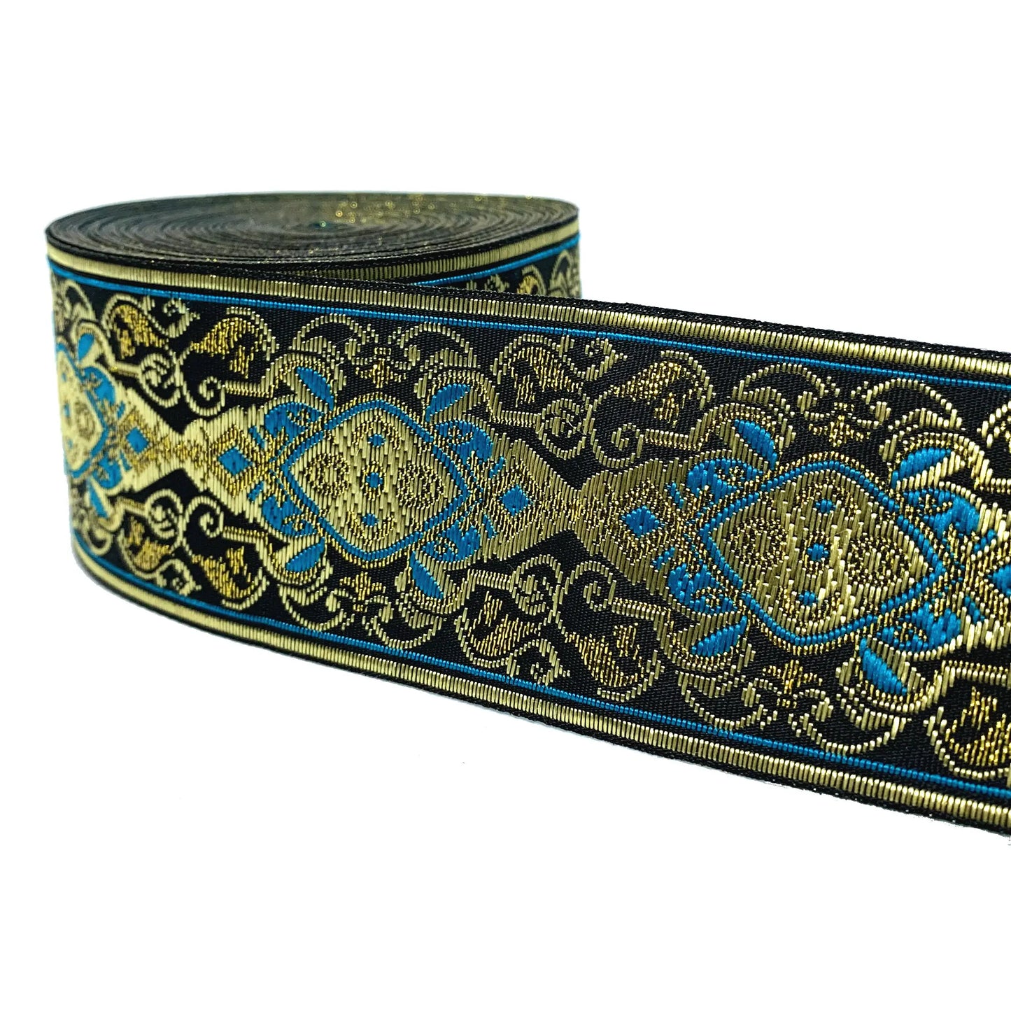 5cm Embroidered Lace Trim | 3 Yard Vintage Ethnic Boho Ribbon | Decorative Fabric Trim for Bags, Clothing, Jewelry & DIY Crafts