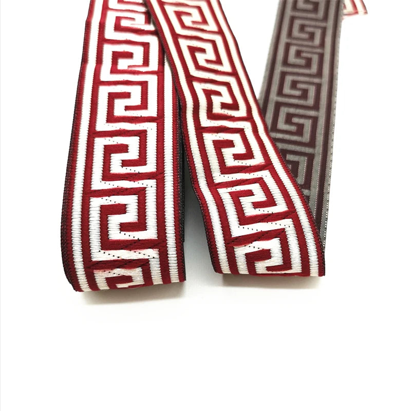 3 yards Ethnic Embroidery Lace Trim Ribbon Vintage Boho Lace Trim Clothes Bag Accessories Embroidered DIY Fabric