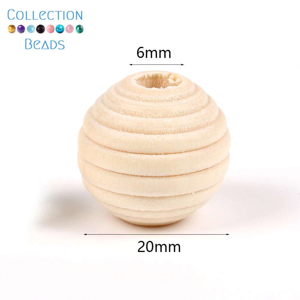 Natural Wood Beads | Round Wooden Spacer Beads 4–50mm | DIY Jewelry Making, Crafts & Handmade Accessories