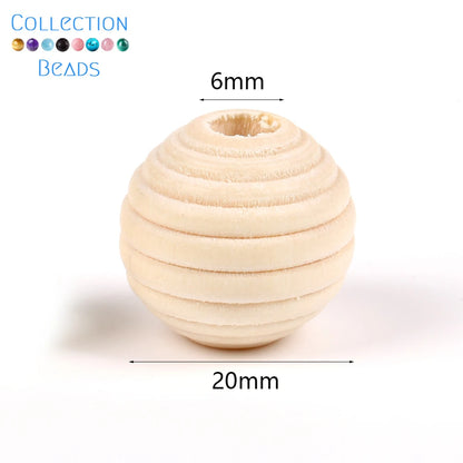 Natural Wood Beads | Round Wooden Spacer Beads 4–50mm | DIY Jewelry Making, Crafts & Handmade Accessories