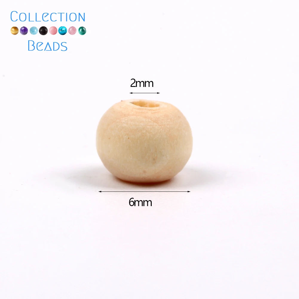 Natural Wood Beads | Round Wooden Spacer Beads 4–50mm | DIY Jewelry Making, Crafts & Handmade Accessories