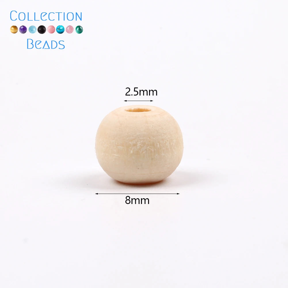 Natural Wood Beads | Round Wooden Spacer Beads 4–50mm | DIY Jewelry Making, Crafts & Handmade Accessories