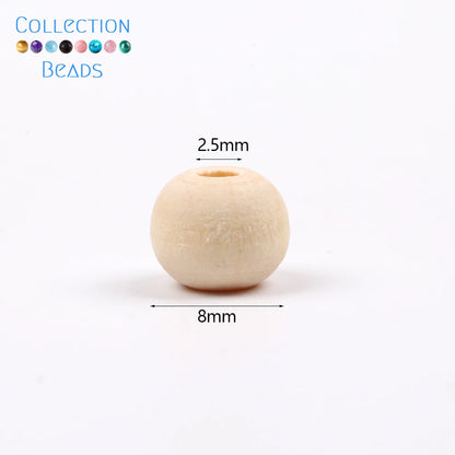Natural Wood Beads | Round Wooden Spacer Beads 4–50mm | DIY Jewelry Making, Crafts & Handmade Accessories