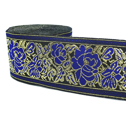 5cm Embroidered Lace Trim | 3 Yard Vintage Ethnic Boho Ribbon | Decorative Fabric Trim for Bags, Clothing, Jewelry & DIY Crafts