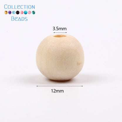 Natural Wood Beads | Round Wooden Spacer Beads 4–50mm | DIY Jewelry Making, Crafts & Handmade Accessories