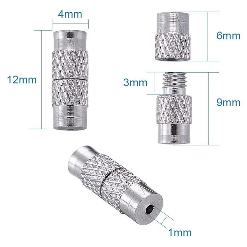 20pcs Screw Clasps for Jewelry Making | Metal Bracelet & Necklace Closure Fasteners | End Cap Connectors | DIY Jewelry Findings
