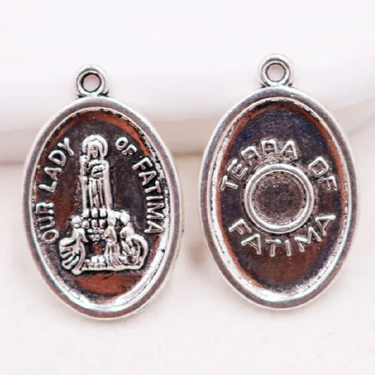 Vintage Christian Charms Set | St. Michael, St. Francis, Our Lady of Fatima & Lourdes Pendants | Religious Jewelry Making Supplies