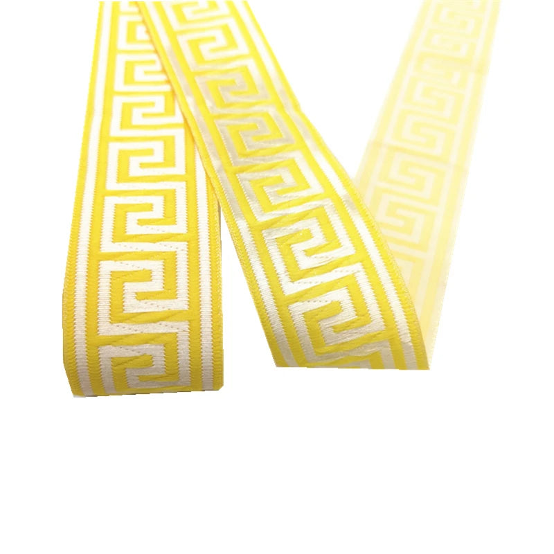 3 yards Ethnic Embroidery Lace Trim Ribbon Vintage Boho Lace Trim Clothes Bag Accessories Embroidered DIY Fabric