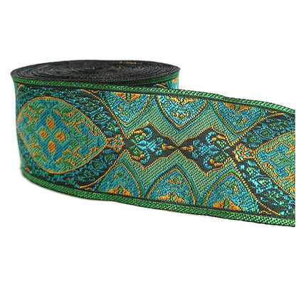 5cm Embroidered Lace Trim | 3 Yard Vintage Ethnic Boho Ribbon | Decorative Fabric Trim for Bags, Clothing, Jewelry & DIY Crafts