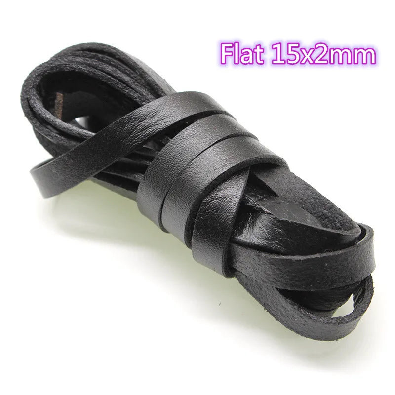 Genuine Black Leather Cord | 2M Round Cowhide Leather String | 1–10mm Cord for Bracelets, Necklaces & DIY Jewelry Making #LeatherCord #JewelryMaking