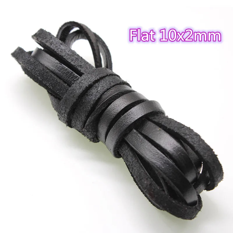 Genuine Black Leather Cord | 2M Round Cowhide Leather String | 1–10mm Cord for Bracelets, Necklaces & DIY Jewelry Making #LeatherCord #JewelryMaking
