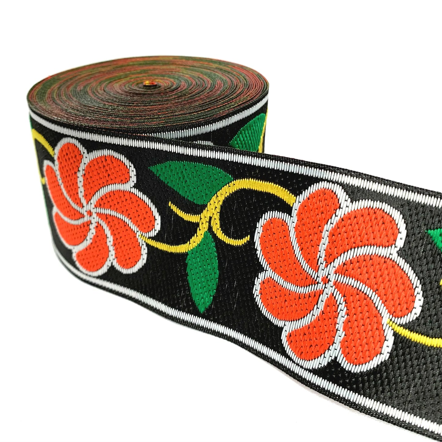5cm Embroidered Lace Trim | 3 Yard Vintage Ethnic Boho Ribbon | Decorative Fabric Trim for Bags, Clothing, Jewelry & DIY Crafts