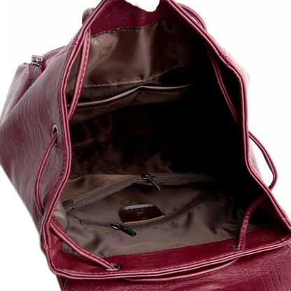 Genuine Sheepskin Leather Backpack for Women | Large Capacity Travel, Work & Everyday Fashion Backpack