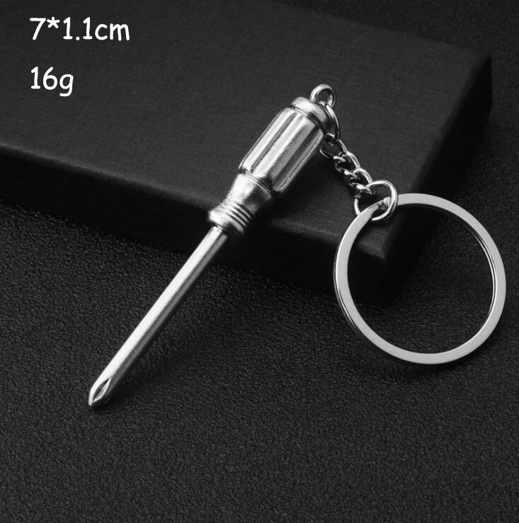 Mini Multi Tool Keychain | Portable Hammer, Wrench, Pliers, Shovel & Ruler Tool | Outdoor Keyring & Bag Accessory