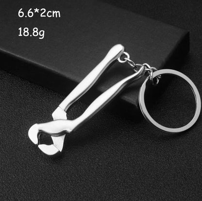 Mini Multi Tool Keychain | Portable Hammer, Wrench, Pliers, Shovel & Ruler Tool | Outdoor Keyring & Bag Accessory