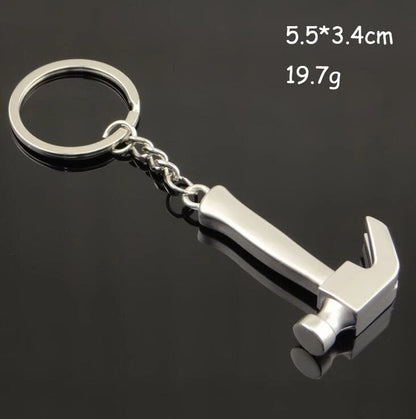 Mini Multi Tool Keychain | Portable Hammer, Wrench, Pliers, Shovel & Ruler Tool | Outdoor Keyring & Bag Accessory
