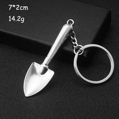 Mini Multi Tool Keychain | Portable Hammer, Wrench, Pliers, Shovel & Ruler Tool | Outdoor Keyring & Bag Accessory