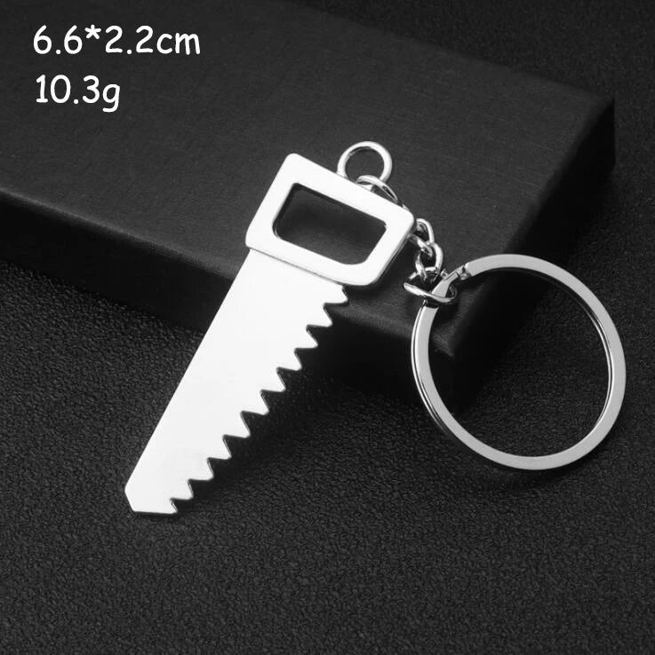 Mini Multi Tool Keychain | Portable Hammer, Wrench, Pliers, Shovel & Ruler Tool | Outdoor Keyring & Bag Accessory