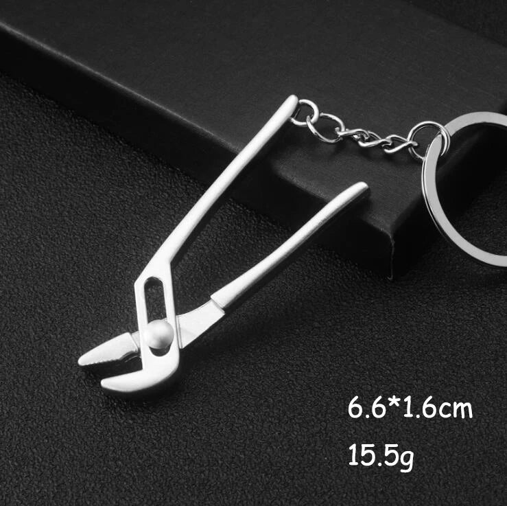 Mini Multi Tool Keychain | Portable Hammer, Wrench, Pliers, Shovel & Ruler Tool | Outdoor Keyring & Bag Accessory