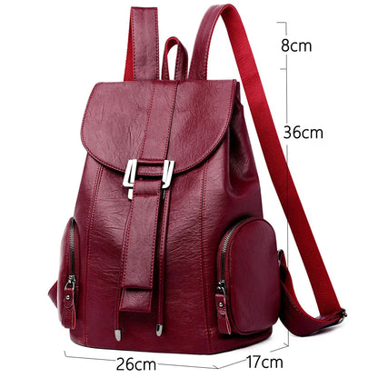 Genuine Sheepskin Leather Backpack for Women | Large Capacity Travel, Work & Everyday Fashion Backpack