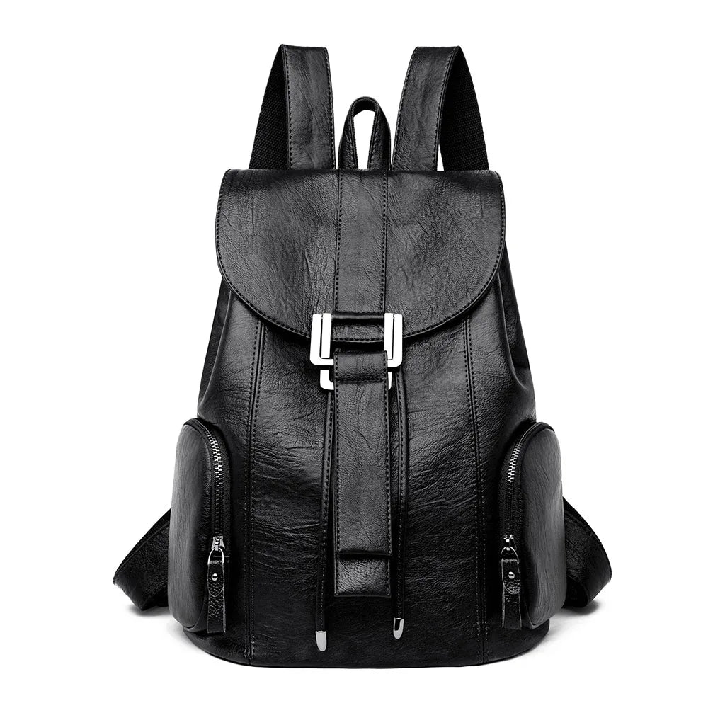 Genuine Sheepskin Leather Backpack for Women | Large Capacity Travel, Work & Everyday Fashion Backpack