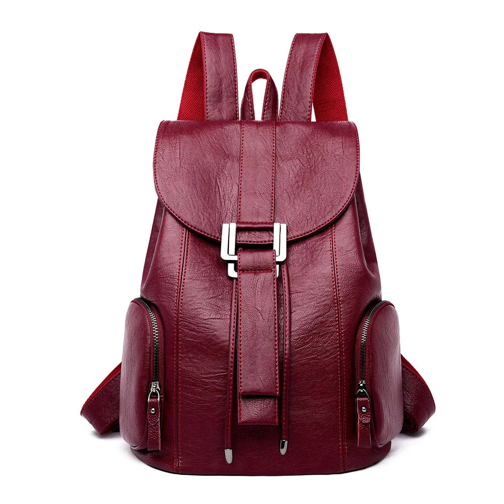 Genuine Sheepskin Leather Backpack for Women | Large Capacity Travel, Work & Everyday Fashion Backpack