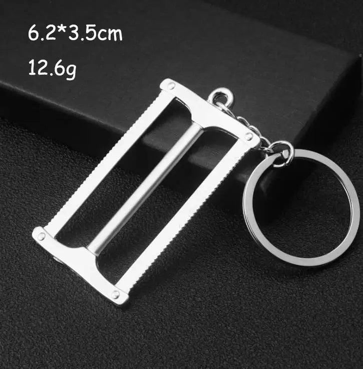 Mini Multi Tool Keychain | Portable Hammer, Wrench, Pliers, Shovel & Ruler Tool | Outdoor Keyring & Bag Accessory