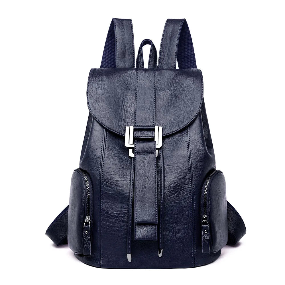 Genuine Sheepskin Leather Backpack for Women | Large Capacity Travel, Work & Everyday Fashion Backpack