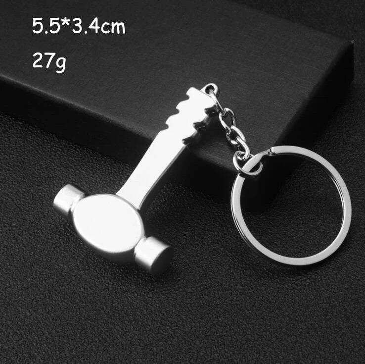 Mini Multi Tool Keychain | Portable Hammer, Wrench, Pliers, Shovel & Ruler Tool | Outdoor Keyring & Bag Accessory