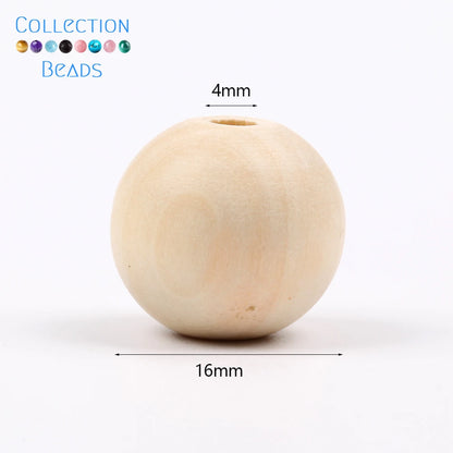Natural Wood Beads | Round Wooden Spacer Beads 4–50mm | DIY Jewelry Making, Crafts & Handmade Accessories