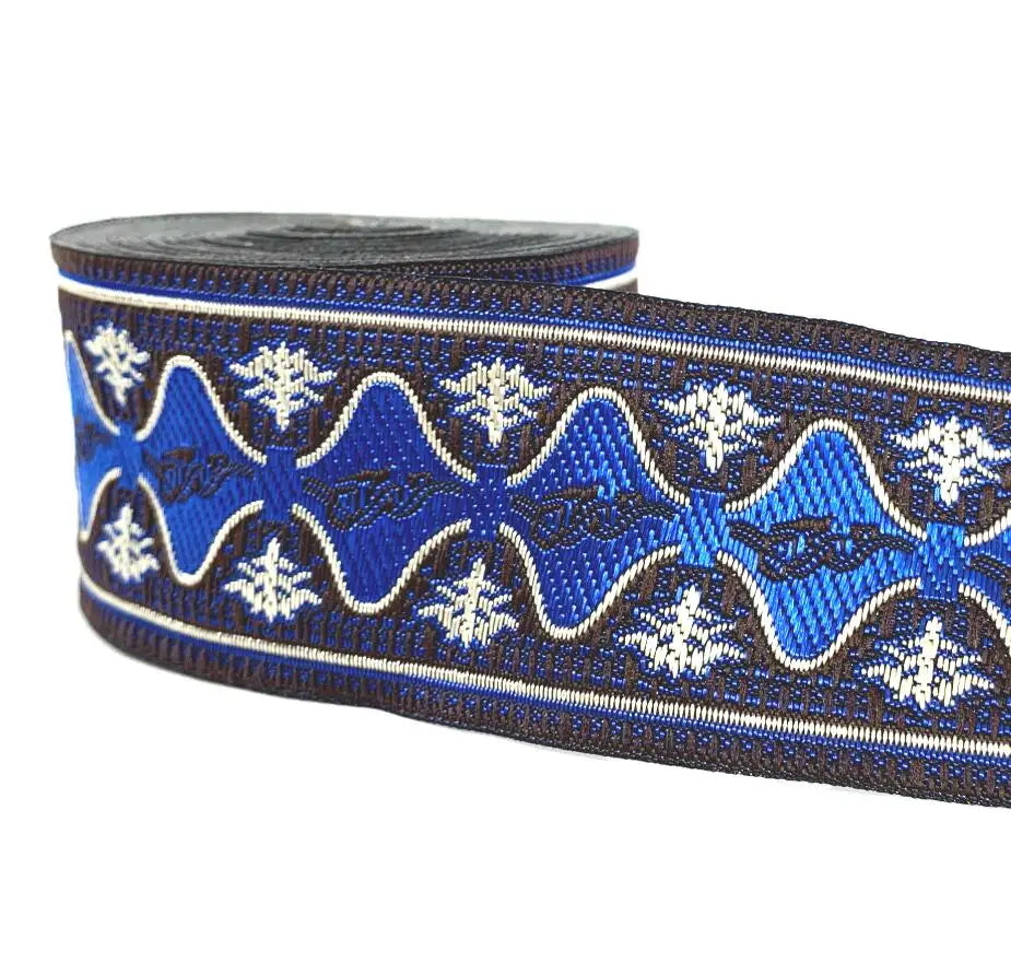 5cm Embroidered Lace Trim | 3 Yard Vintage Ethnic Boho Ribbon | Decorative Fabric Trim for Bags, Clothing, Jewelry & DIY Crafts