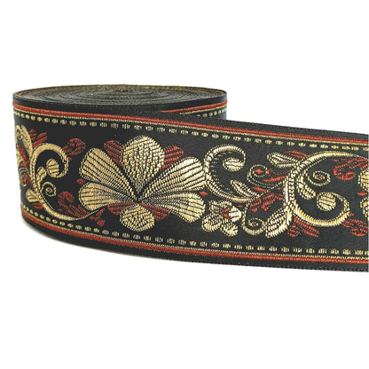 5cm Embroidered Lace Trim | 3 Yard Vintage Ethnic Boho Ribbon | Decorative Fabric Trim for Bags, Clothing, Jewelry & DIY Crafts