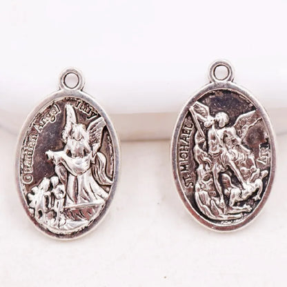 Vintage Christian Charms Set | St. Michael, St. Francis, Our Lady of Fatima & Lourdes Pendants | Religious Jewelry Making Supplies