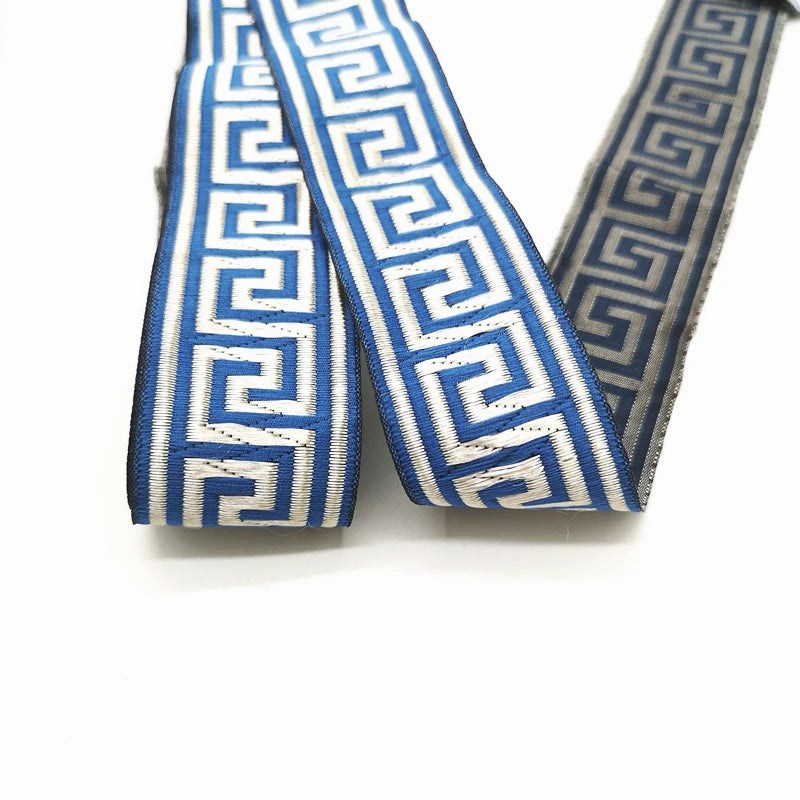 3 yards Ethnic Embroidery Lace Trim Ribbon Vintage Boho Lace Trim Clothes Bag Accessories Embroidered DIY Fabric