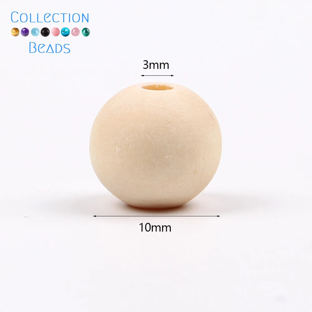 Natural Wood Beads | Round Wooden Spacer Beads 4–50mm | DIY Jewelry Making, Crafts & Handmade Accessories