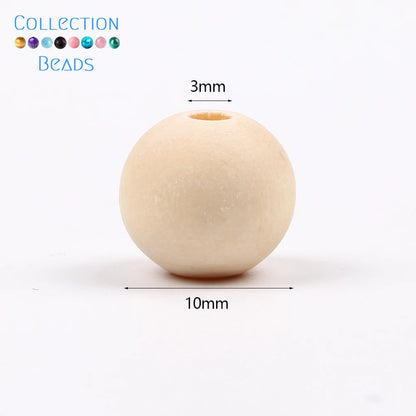 Natural Wood Beads | Round Wooden Spacer Beads 4–50mm | DIY Jewelry Making, Crafts & Handmade Accessories