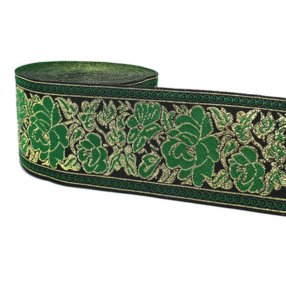 5cm Embroidered Lace Trim | 3 Yard Vintage Ethnic Boho Ribbon | Decorative Fabric Trim for Bags, Clothing, Jewelry & DIY Crafts