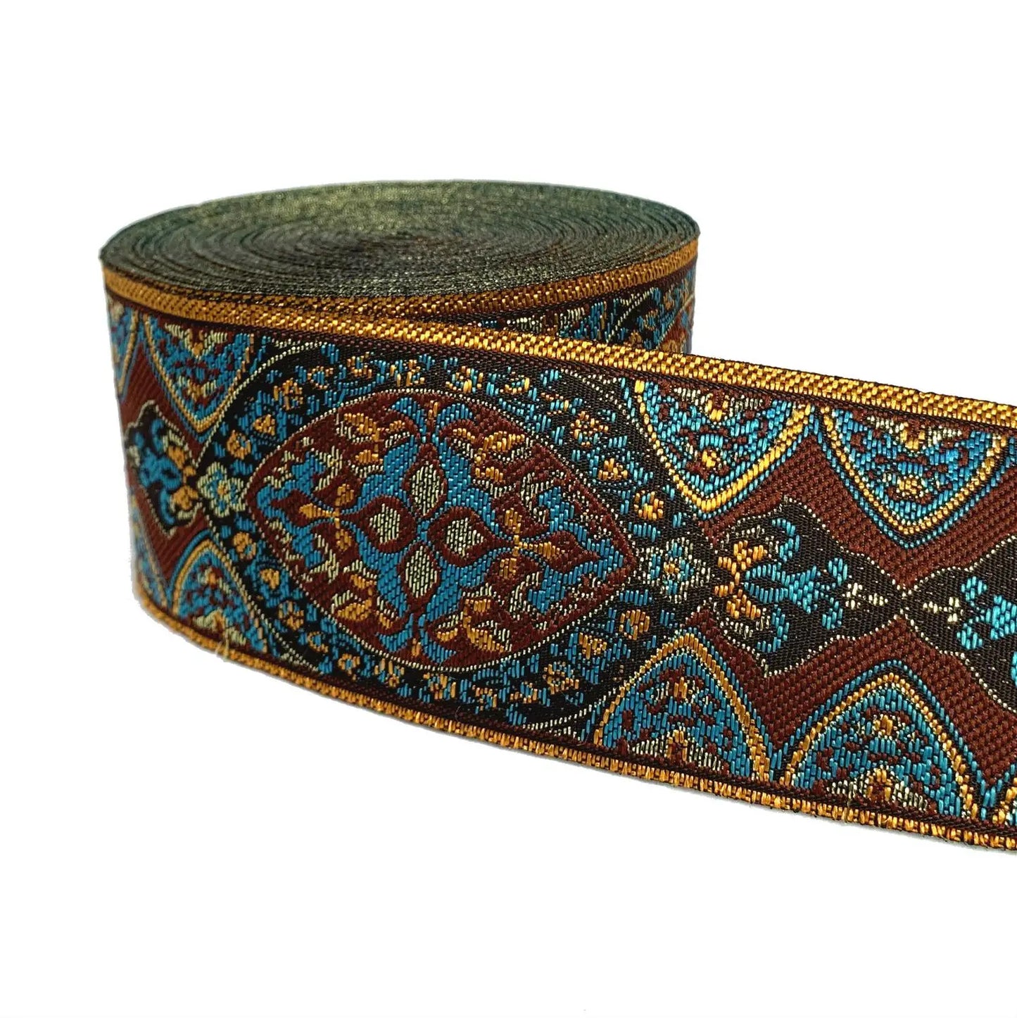 5cm Embroidered Lace Trim | 3 Yard Vintage Ethnic Boho Ribbon | Decorative Fabric Trim for Bags, Clothing, Jewelry & DIY Crafts