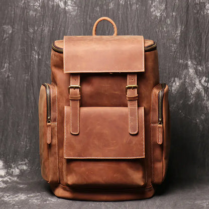 Men's Crazy Horse Leather Backpack