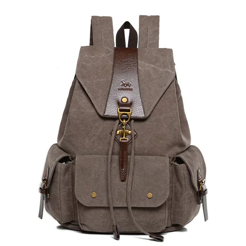 Retro Male Outdoor Canvas Travel Backpack