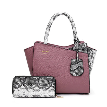 Snakeskin Print Retro Shoulder Purse – Classic Statement Bag