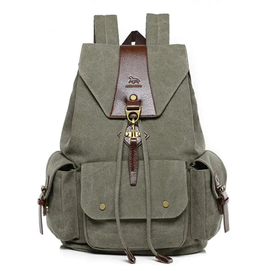 Retro Male Outdoor Canvas Travel Backpack