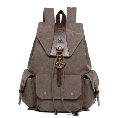 Retro Male Outdoor Canvas Travel Backpack