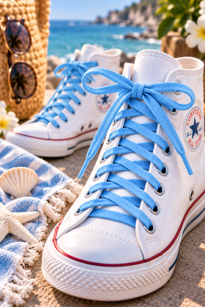 Colorful Flat Shoelaces | DIY Sneaker Customization | Replacement Shoe Laces | Sneaker Accessories | Shoe Craft Supplies