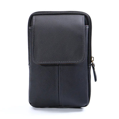 Vintage Genuine Leather Multifunctional Waist Bag for Men