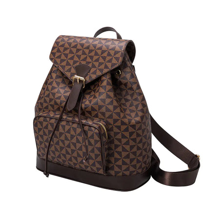 Anti-Theft Large Leather Backpack for Women